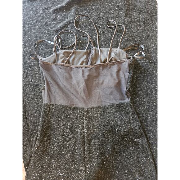 Blondie nites jaslene black formal sparkle maxi junior 11 womens medium y2k - Picture 8 of 10